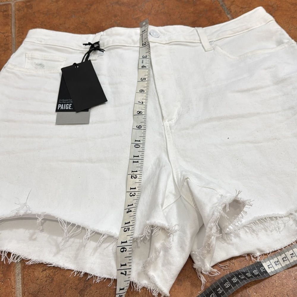 NWT PAIGE Women's Flaunt Ultra High Rise Slightly a Lined Waist Shorts Size 34 - Picture 10 of 11